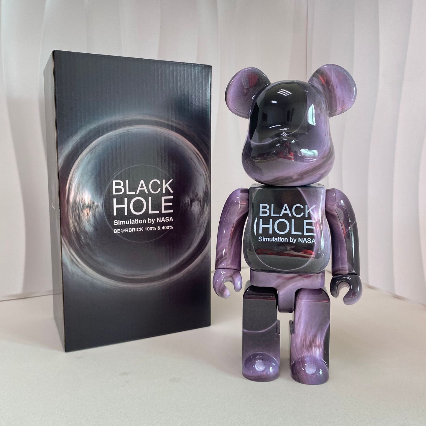 28cm Plated Designer Bear Sculpture – Punk Style Art Toy