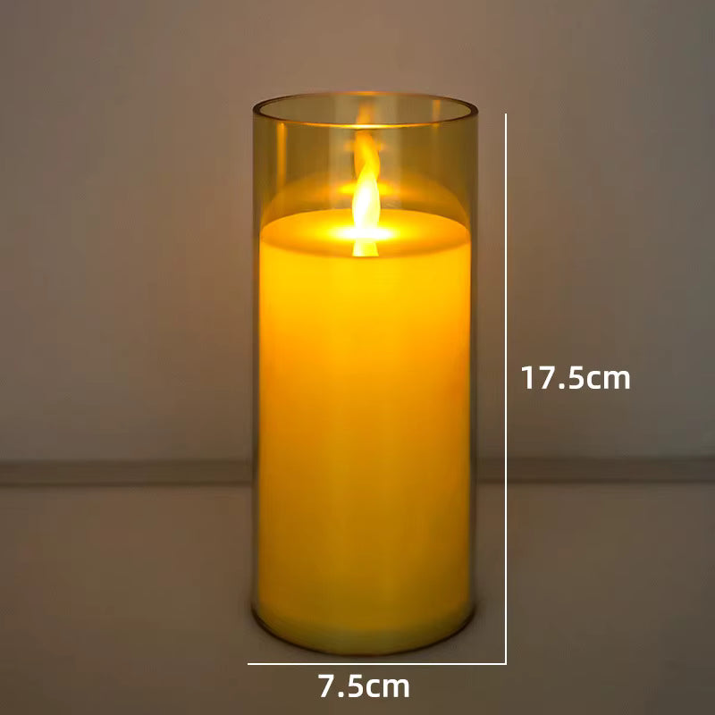 Set of 3 Led Candle Lamp Electronic Battery Power Candles Flameless Flicker Tea Candles for Decor Wedding Decorative Light