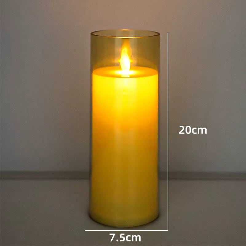 Set of 3 Led Candle Lamp Electronic Battery Power Candles Flameless Flicker Tea Candles for Decor Wedding Decorative Light