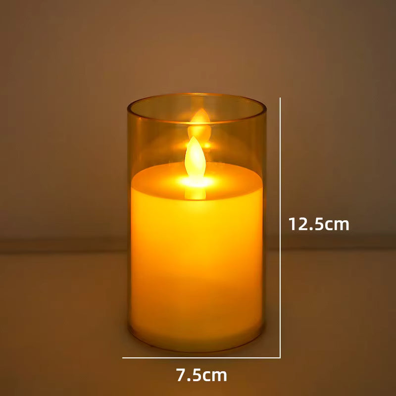 Set of 3 Led Candle Lamp Electronic Battery Power Candles Flameless Flicker Tea Candles for Decor Wedding Decorative Light