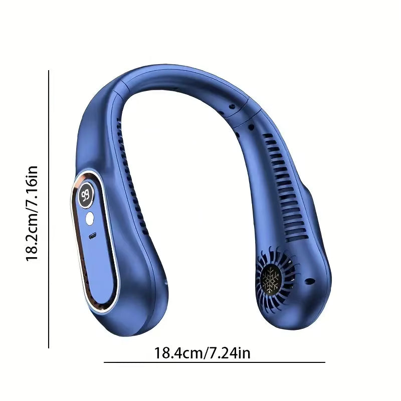 Portable Mini Fan & Powerbank with LED Light – 3-in-1 Rechargeable for Travel