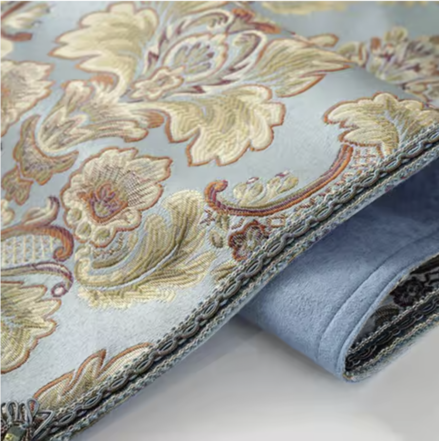 Elegant Jacquard Table Runner – European Style with Tassels for Banquets & Holidays