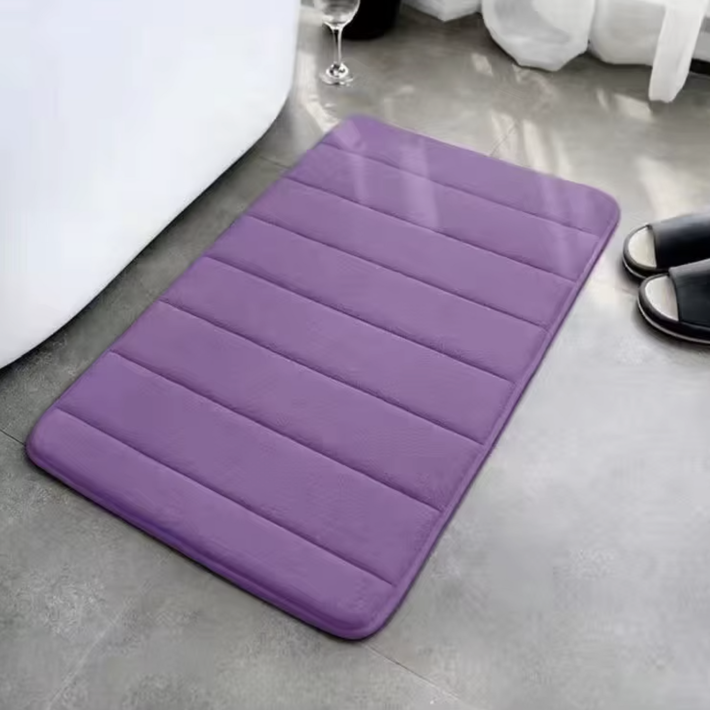 Thickened Memory Sponge Carpets Memory Foam Bath Mat Super Absorbent Anti-slip Mat Quick Dry Soft Mat for Shower