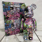 28cm Plated Designer Bear Sculpture – Punk Style Art Toy