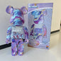 28cm Plated Designer Bear Sculpture – Punk Style Art Toy