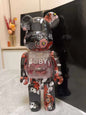 28cm Plated Designer Bear Sculpture – Punk Style Art Toy