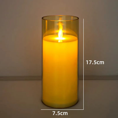 Set of 3 Led Candle Lamp Electronic Battery Power Candles Flameless Flicker Tea Candles for Decor Wedding Decorative Light