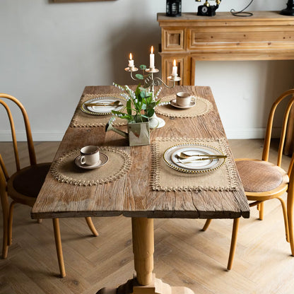 Rustic Jute Placemats – Farmhouse-Style Natural Table Mats