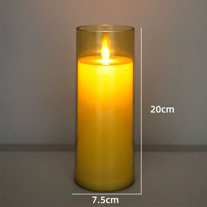 Set of 3 Led Candle Lamp Electronic Battery Power Candles Flameless Flicker Tea Candles for Decor Wedding Decorative Light