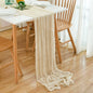 Elegant Gauze Table Runner – Long Soft Fabric for Holiday & Event Tables