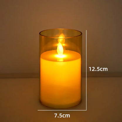 Set of 3 Led Candle Lamp Electronic Battery Power Candles Flameless Flicker Tea Candles for Decor Wedding Decorative Light