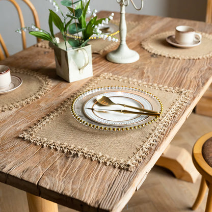 Rustic Jute Placemats – Farmhouse-Style Natural Table Mats