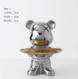 Modern Ceramic Bear Tray – Animal Figurine & Home Decor Accent